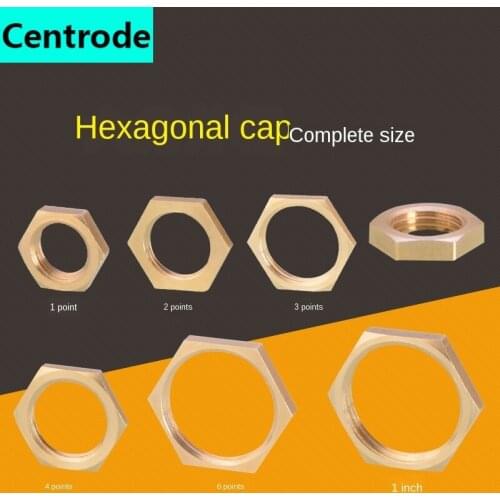 1/2IN and circle biass and cap 1 inch inner wire copper nano screw fastening nut and cap hexagon nut 2Pcs