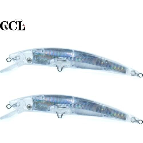 CCLTBA 10pcs/lot 12cm 12g Laser Unpainted Hard Bait Minnows Floating Wobblers Artificial Fishing Lures Blank Tackle Set