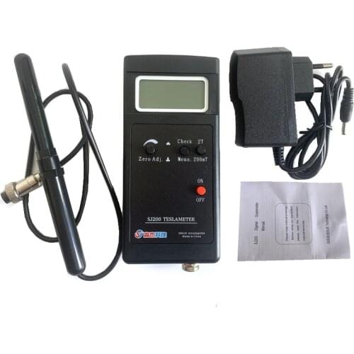 SJ200 Digital Gauss Meter Static Magnetic Field Tesla Tester 0-200Mt-2000mT with Adapter