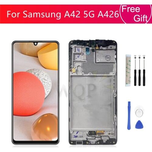 For Samsung Galaxy A42 5G A426 display LCD touch screen digitizer Assembly With Frame A426 Lcd replacement Repair Part 6.6"