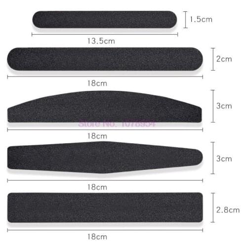 200sets Double Sided Nail File Nail Replacement Sand With Stainless Steel Disposal Replacement Paper Sanding Buffer