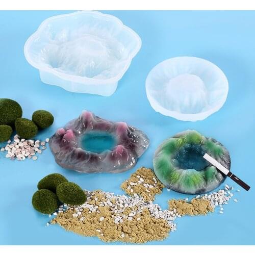 Ashtray Silicone Casting Resin Molds For DIY Resin Epoxy Mountain Ashtray Jewelry Tools Mould Uv Epoxy Handmade Artcraft Making