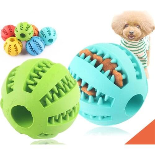 Pet Dogs Toys Funny Interactive Soft Elasticity Ball Dog Chew Toy for Dog Tooth Clean Ball of Food Extra-tough Rubber Ball