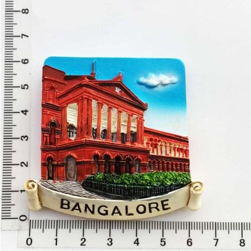India Garden City Bangalore Landmark Tourism Memorial Hand Painted Magnet Fridge Sticker