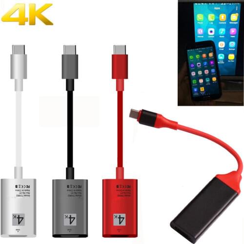 4K USB-C Type C Adapter Cable To TV HDTV Converter for Macbook Samsung Galaxy S20 S9 S10+ Note20 10 for Huawei Android Phone