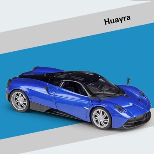1/24 Diecast Huayra Sports Car Model Classic Retro Static Toy Vehicle Birthday Gifts For Collection or Display