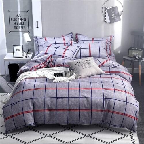 Stripe Serise Bedding Set Duvet Cover Set Pillowcase Home Textiles 2/3pcs Bed Linen King Queen Size Dropship