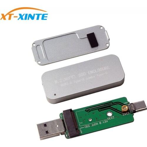 USB3.0 to M.2 SSD Enclosure USB Type-A Combo Type-C for NGFF OTG Cellphone Laptop Computer PC 2230 2242 HDD Mobile Drive Case