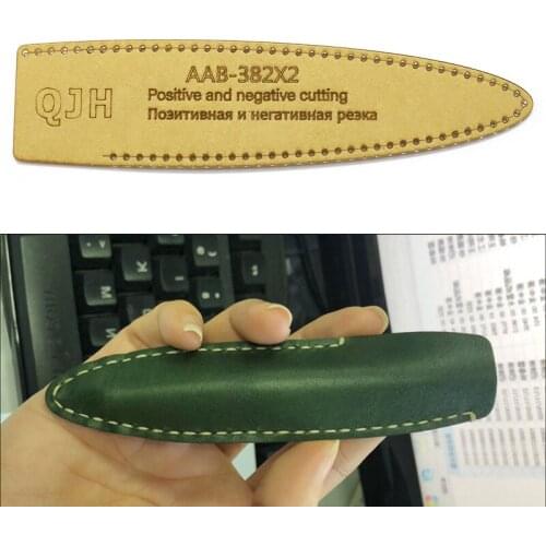 Diy handmade leather goods leather art production template pen cover pencil case acrylic template drawing leather sewing design