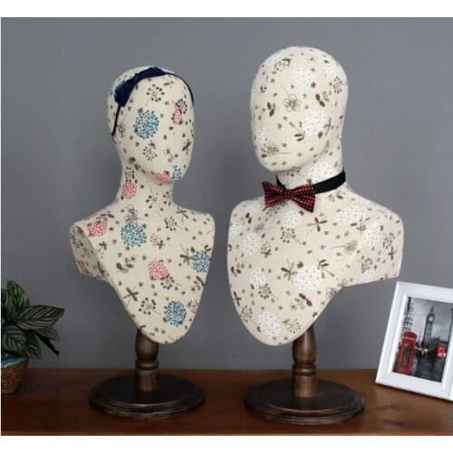 Best Fashionable Fabric Head Model Head Mannequin For Scarf Display