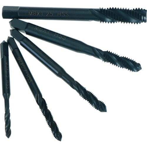 Hot Sale 5Pcs/Set New High Quality M3 M4 M5 M6 M8 HSS Machine Screw Thread Metric Plug Tap Drill Set