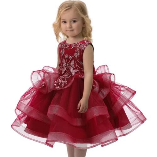2020 new fashion childrens clothing Princess dress embroidered dress dance