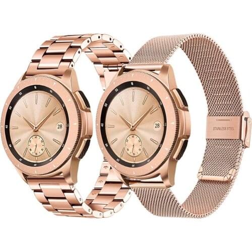 Watchband Sets for Samsung galaxy watch active 2 40mm 44mm bands 20mm Stainless Steel Metal bracelet wrist strap for active2 3