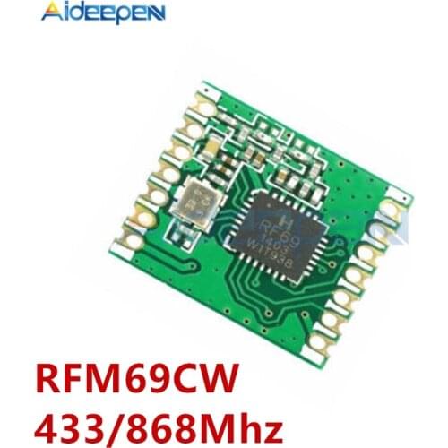 RFM69CW 433/868Mhz RF Transceiver Module With RFM12B Compatible Footprint Board FSK GFSK MSK GMSK OOK Modulations