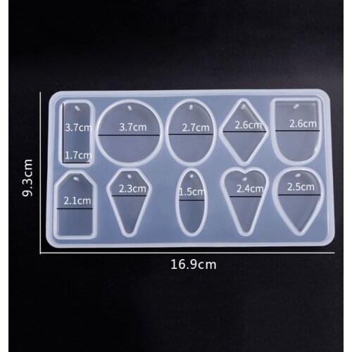 U90E Silicone Mold DIY Jewelry Making Necklace Pendant Molds Handmade Crafts Geometric Shape Professional Epoxy Resin Gifts