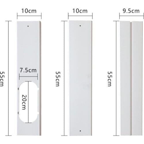 CPDD 5.9'' Flat-mouth Exhaust Hose Connector Window Seal Air Hood Baffle Plate Mobile Air Conditioning Accessories Kit