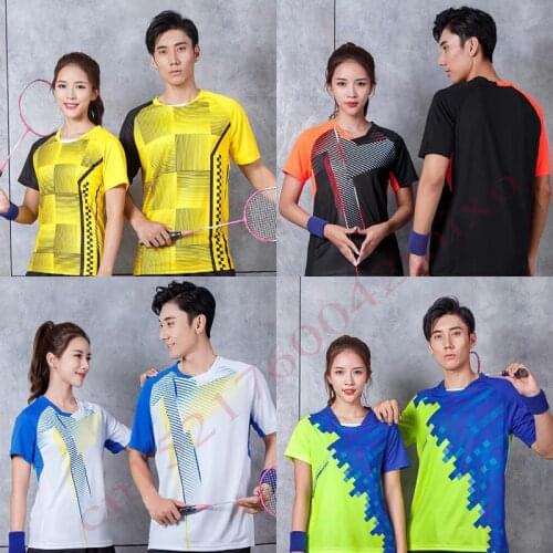 Hot Sale Badminton Shirt Men/Women,Table Tennis T shirts,Tennis Sportswear t-shirt for Men,Shirts Badminton,Running Shirts 6719
