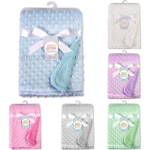 Blankets Warm Fleece Thermal Soft Stroller Sleep Cover Cartoon Beanie Infant Bedding Swaddle Wrap Kids Bath Towel