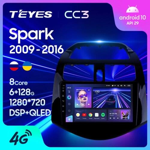 TEYES CC3 For Chevrolet Spark M300 2009 - 2016 Car Radio Multimedia Video Player Navigation stereo GPS Android 10 No 2din 2 din dvd