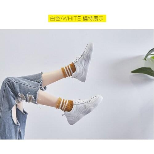 Fashion trend new spring all round leather small white shoes Comfortable womens flat sole sports casual shoes Thick sole shoela