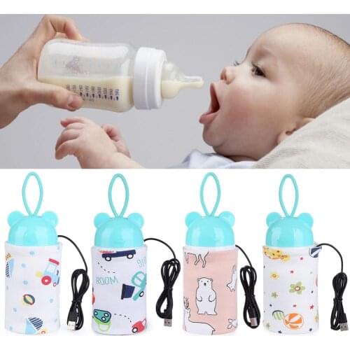 USB Milk Warmer Insulated Bag Portable Travel Cup Warmer Baby Nursing Bottle Cover Warmer Heater Bag Feeding Bottle Bags