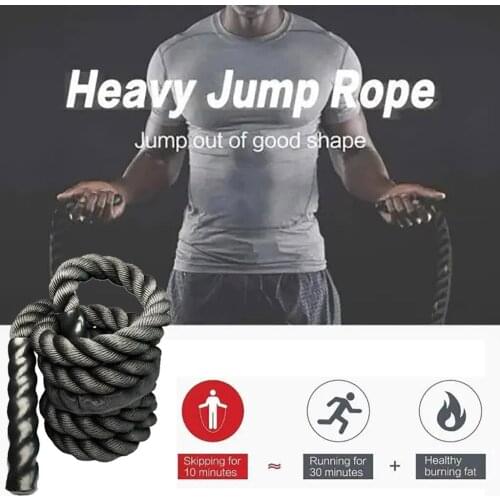 Fitness Weighted Skipping Rope 25 Mm 9 Feet Long Heavy-duty Skipping Rope Trainer Improves Coordination, Speed And Endurance