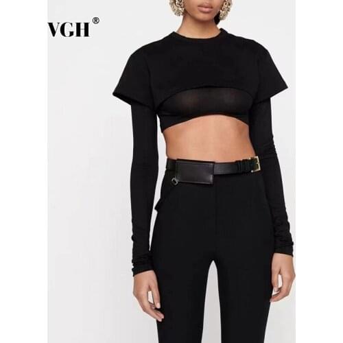 Женские футболки с коротким рукавом VGH China At AliExpress