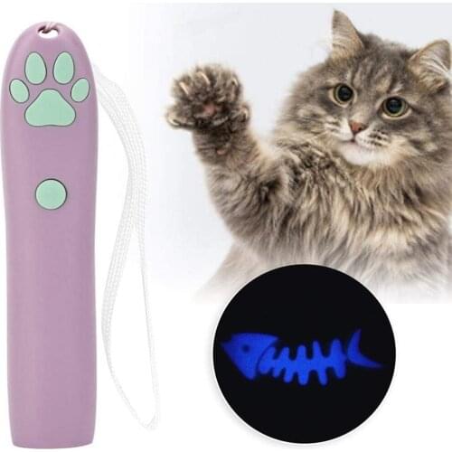 Interactive Funny Cat Toys Paw Shaped Electric Laser Pointer LED Infrared 3 Patterns Light Pen Kitten Toys Cat Accessories Pet