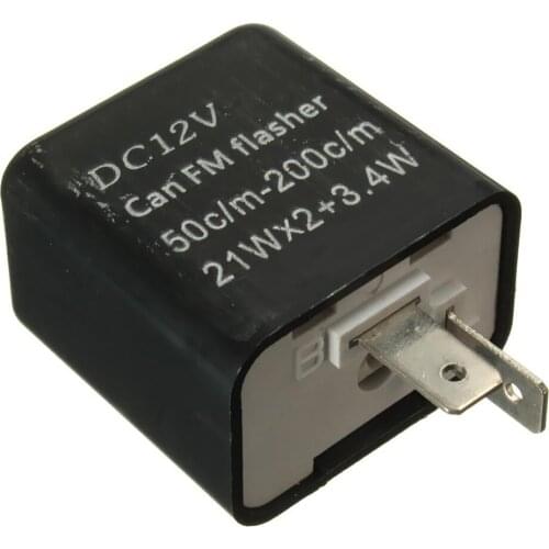 1 Pcs LED Flasher 12V 2 Pin Adjustable Frequency Relay Turn Signal Indicator For Honda Kawasaki For Suzuki Etc