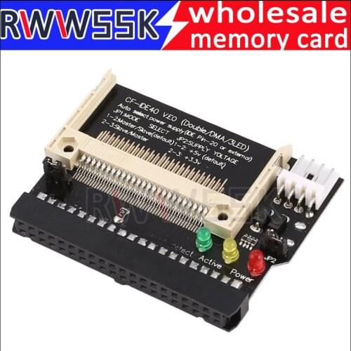 10pcs 3LED Compact Flash CF card To 3.5 Female 40 Pin IDE Bootable Adapter Converter Card Standard IDE Interface True-IDE Mode