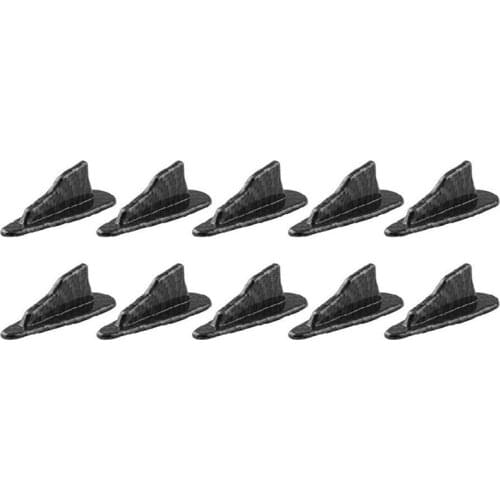 10Pcs Diffuser Shark Fin Kit for Spoiler Roof Wing Air Vortex Generator Carbon Fiber Pattern