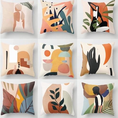 2021 Abstract Cushion Cover Nordic Geometric Decorative Pillows Cases Sofa Pillow Case Graph Linen Cushions Home Decor Cojines