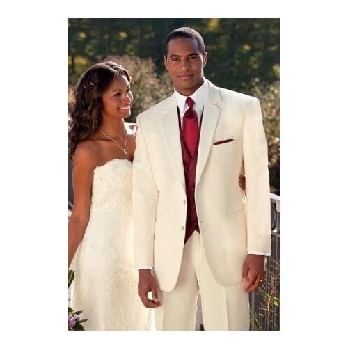 4 pics New Fashion Mens Suit Two Buttons Men business Dresses wedding Suit mens Texedos Best Man Suits(Jacket+Pants+Tie+Vest)