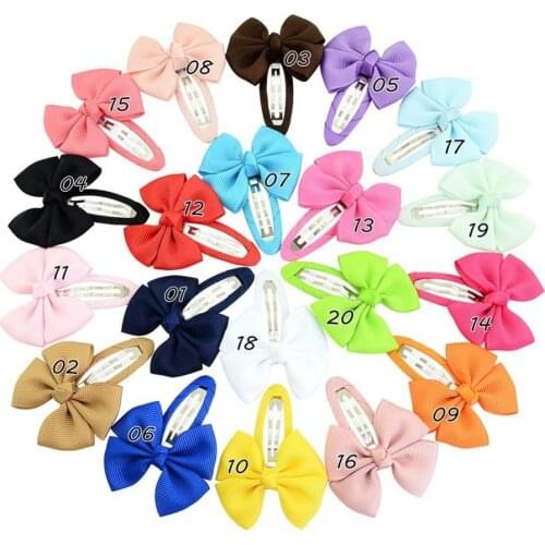 MengNa 20 Color 60pcs Grosgrain Boutique Ribbon Bows with Bobby Pin for Hair Clips Hair Pins Hair Accessories