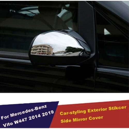ABS chrome Door Mirror Cover Rear View Overlay 2014-2018 for Mercedes Benz Vito Valente Metris W447 Car Accessories