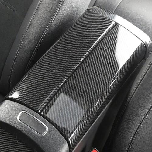 For Mercedes Benz A Class W177 CLA C118 B Class W247 GLB X247 GLA Car Central Armrest Storage Box Cover Trim Sticker Accessories