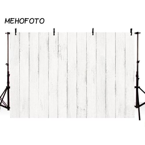 MEHOFOTO Wood Wall Background for Photography White Wooden Board Baby Photo Backdrop Photobooth Photo Studio Props