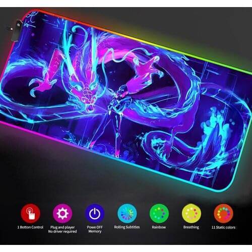 League of Legends KDA deskmat longteng RGB Xxl Mouse Pad rgb 900x400 Mausepad rgb pc gaming accessories Mouse Mat gamer rug rgb