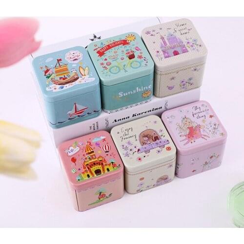 Colorful Mini Tin Box Sealed Jar Packing Boxes Jewelry Candy Box Small Storage Boxes Cans Coin Earrings Headphones Gift Box