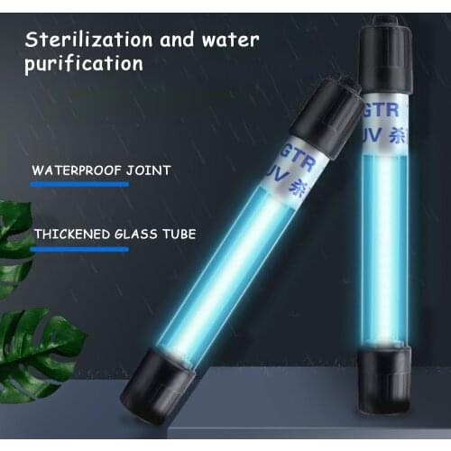 Aquarium UV Light UV Algae Removal Tube Lights Submersible Sterilizing Lamps Fish Tank Water Treatment Purifier UV Lamp EU Plug