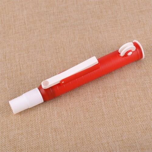 LETAOSK High Performance Red 25ml Manual Pipette Release Precise Pipet Pump Laboratory Dispenser Plastic Labware