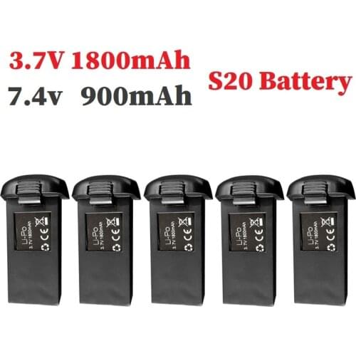 3.7V 1800mAh/7.4V 900mAh Lipo Battery For S20/H78G Drone RC Quadcopter Spare Parts for S20/H78G 3.7v/7.4v Drone Battery 1-5PCS