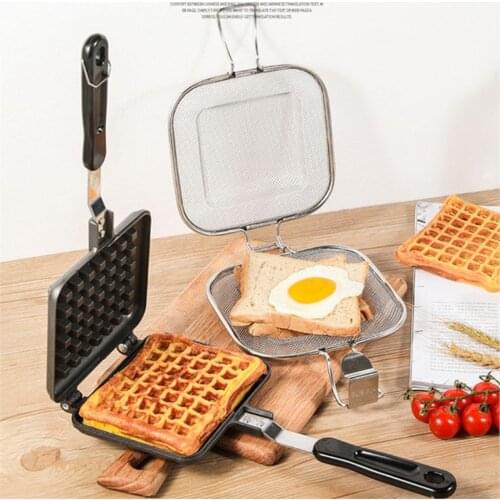 Sandwich Maker Double-Side Non-Stick Bread Toast Breakfast Machine Waffle Pancake Baking Barbecue Oven Mold Grill Frying Pan