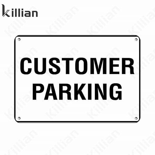 Custom Parking Metal Plaque Garage Text Metal Plate Tank Car Metal Painting Metal Poster Bar Shop Garage Home Decoration