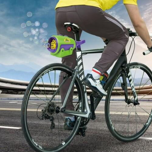 Bubble Blower Set Fun Bike Bubbler Outdoor Toys For Toddlers Installed On Bicycle Seat Frame Blower Bubble Machine Toy Kids Fun