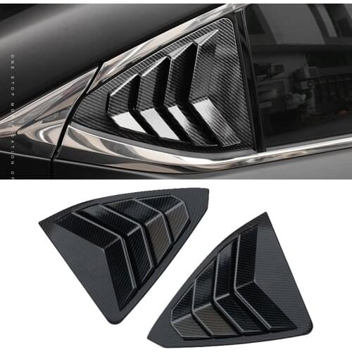 For Lexus ES 350 300h 2019 2020 Accessories ABS Rear Window Louvers Shutters Blinds Cover Trim 2pcs Car Styling
