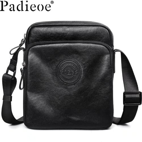 Padieoe crossbody bags for men leather shoulder bags satchel bag sling bag purses fashion vintage