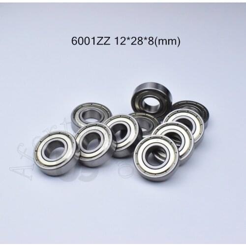 6001ZZ 12*28*8(mm) 1Piece bearing ABEC-5 metal sealing type bearings 6001 6001Z 6001ZZ chrome steel bearing