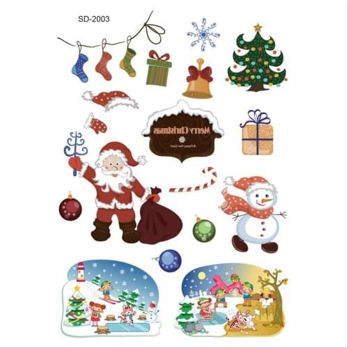 Christmas Body Tattoo for Woman Man Temporary Waterproof Arm Hands Santa Claus Elk Snowman Decals New Year Tattoo Sticker T1830