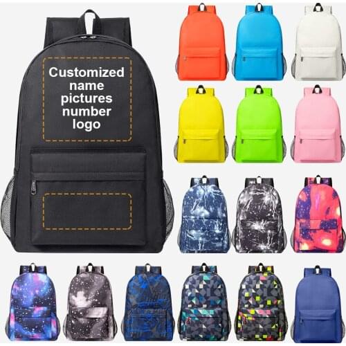 Backpack custom cartoon pattern avatar company school LOGO custom printing high quality youth backpack student school bag